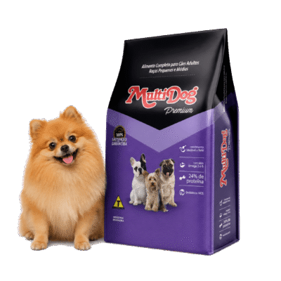 Ração Multidog Premium Raças Pequenas e Médias para Spitz Alemão Anão (Lulu da Pomerânia)